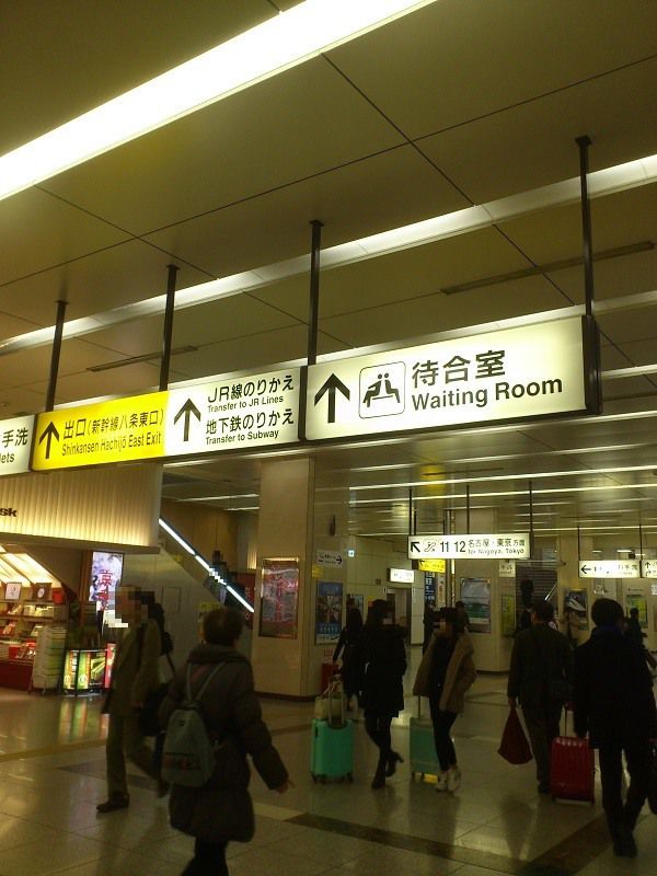京都駅八条東口方面の看板