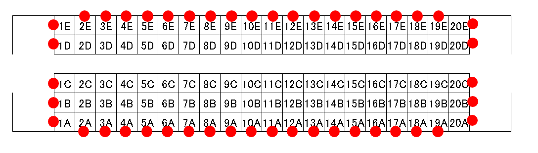 新幹線コンセント位置N700系